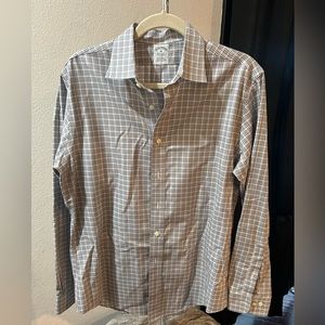 Brooks Brothers Button Up Shirt Mens M Plaid Cotton